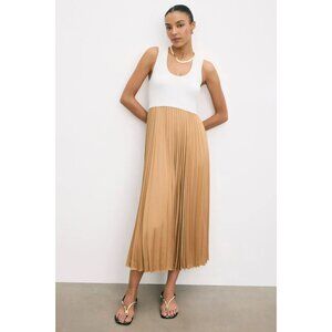 Cinq à Sept Parma White & Tan Casual Dress – Women’s Size M (Retails $495)